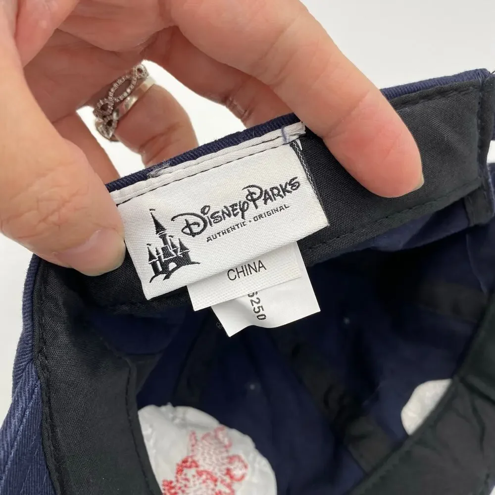 Disney Parks Unisex Navy Mickey Mouse Embroidered Adjustable Baseball Cap